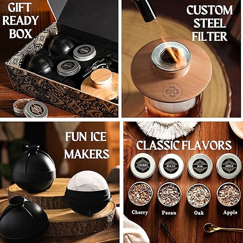 Miniatura 2 de Kit de ahumador de whisky con antorcha, kit de ahumador a la antigua, ahumador de cóctel, kit de ahumador de bourbon para bebidas, kit de infusor de