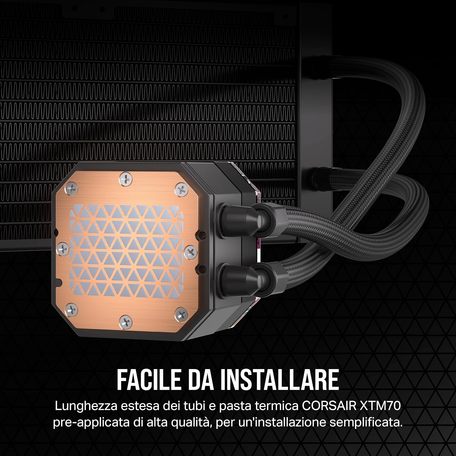 Corsair iCUE H100i ELITE CAPELLIX XT Dissipatore a Liquido per CPU - Due Ventole AF120 RGB ELITE - Radiatore di 240 mm - Intel® LGA 1700, 1200, 115X, 2066, AMD® AM5, AM4 - Nero ELITE CAPELLIX XT Radiatore di 240mm Nero - Immagine 5