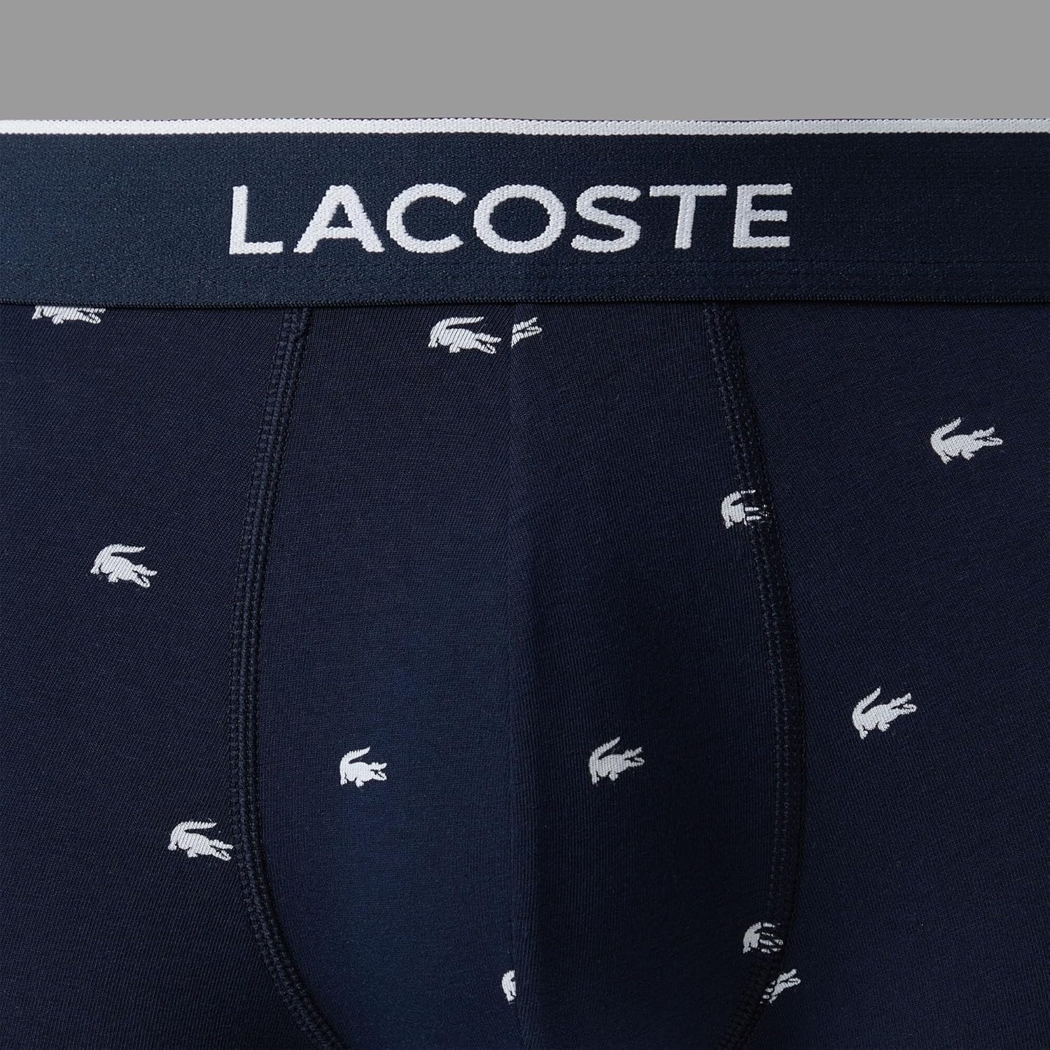 Lacoste mens Cotton Stretch Mini Croc Print Trunks, 3-pack (Amazon Exclusives) - Image 2
