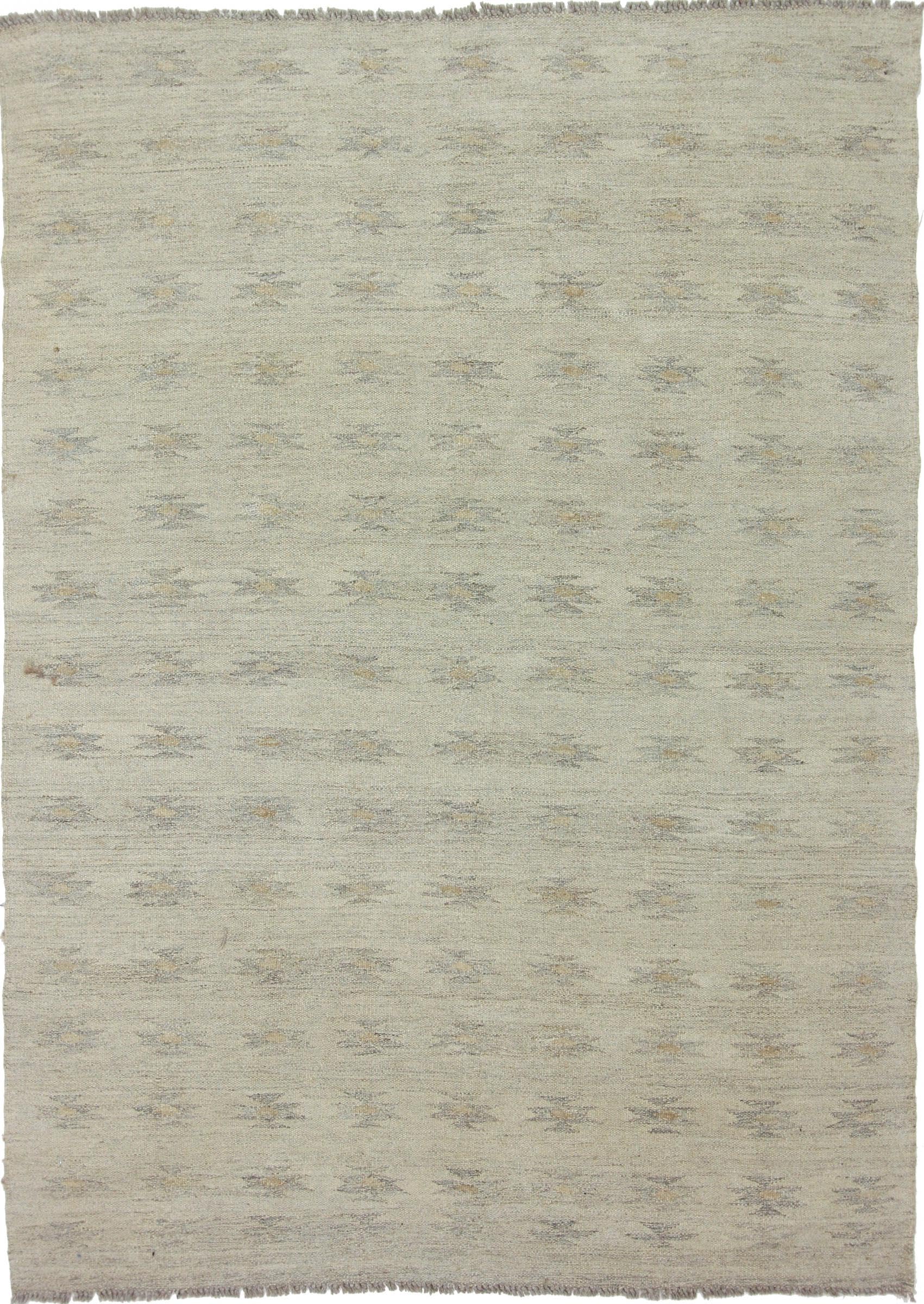 Tapis kilim afghan en laine 137x193 cm tissé à la main, design d'Orient moderne pour salon