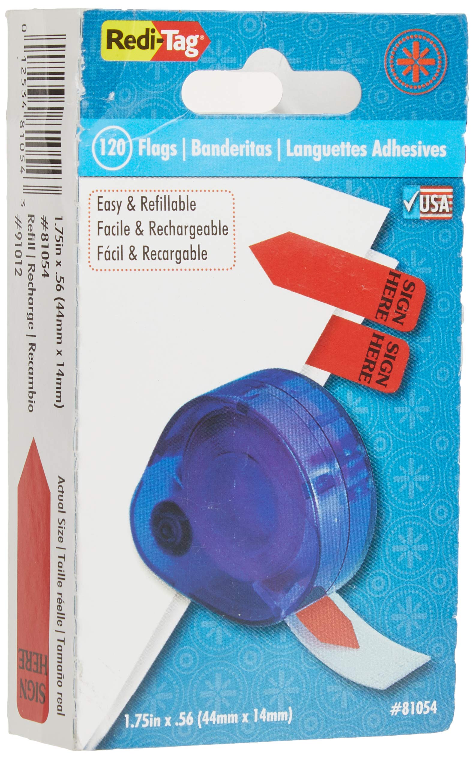 Redi-Tagï¿½ Preprinted Signature Flags In Dispenser, SIGN HERE, Red • Price - View #3