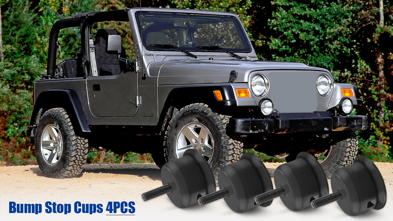 Amazon.com: ANODZU 4Pcs TJ Front Rear Bump Stop Cups Fit for Jeep