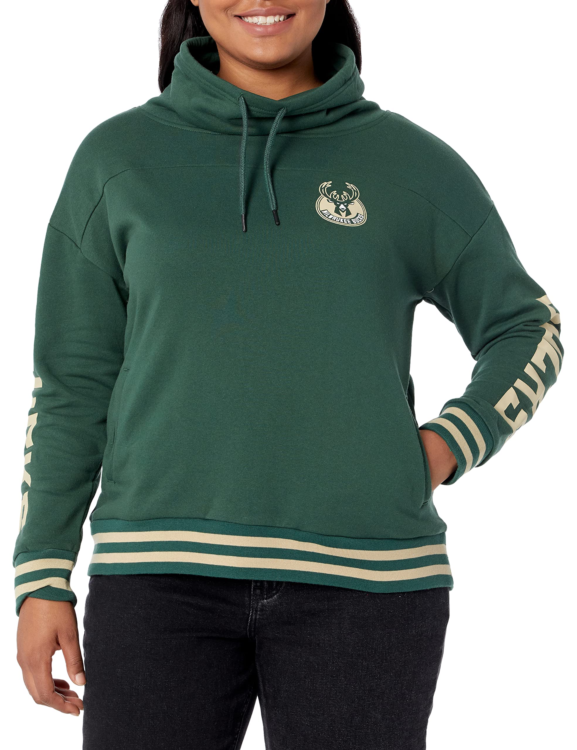 Ultra Game Women's Standard Fleece Hoodie Pullover Sweatshirt Funnel Neck, Team Color, Medium