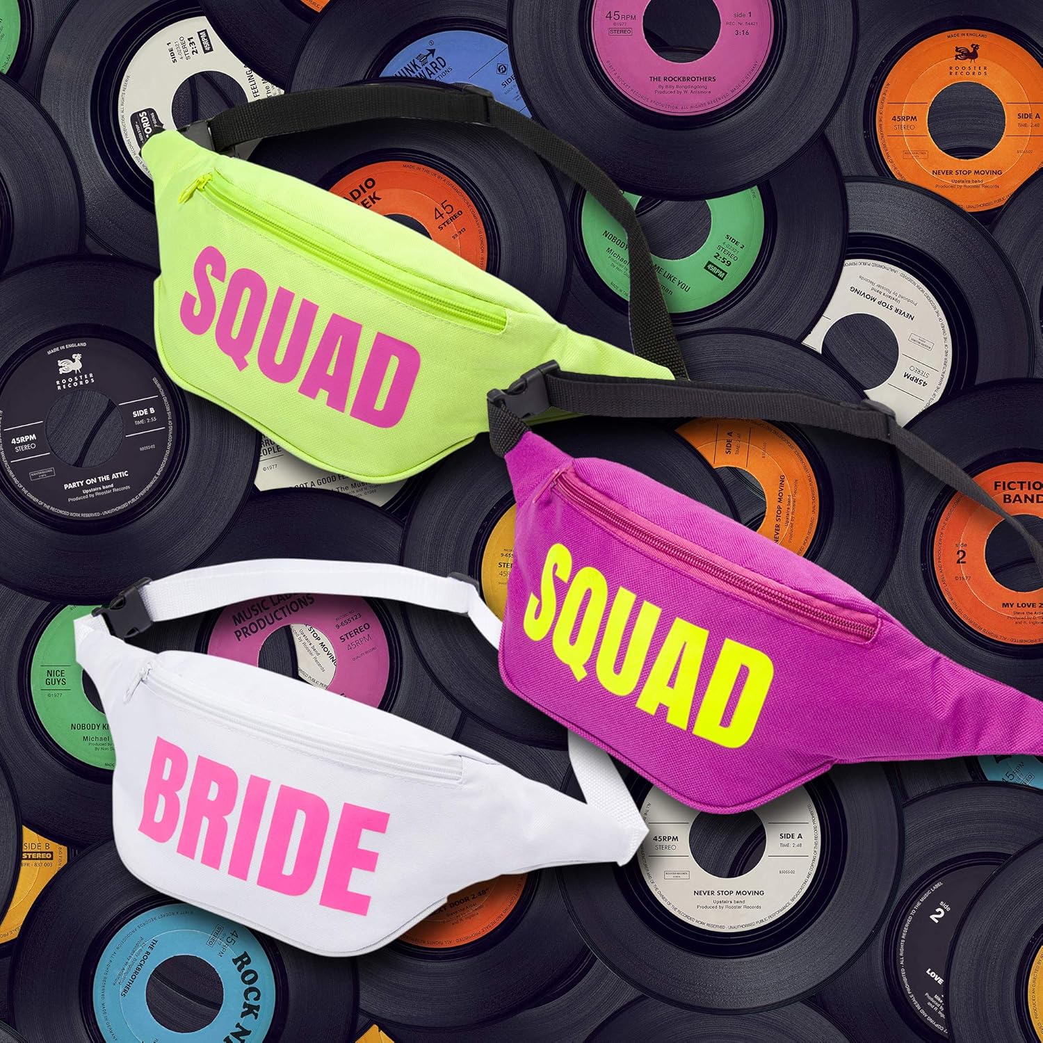 Bachelorette 80s Fanny Pack Set | 7 Pack | 1 Bride Fanny Pack and 6 Squad Fanny Packs | Bachelorette Party Favors - Image 8