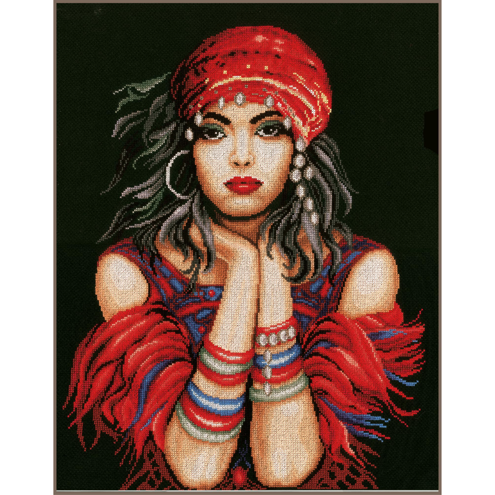 Groves Of Thames Gypsy GirlCounted Cross Stitch Kit: Gypsy Girl (Aida,b)Lanarte from B&Q