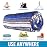 Hydration Nation Authentic Extra Large Mexican Blanket - 70x50 Handwoven Yoga, Serape, Artisanal Falsa, Beach, Camping, Picnic, Outdoor Blanket - King Blue