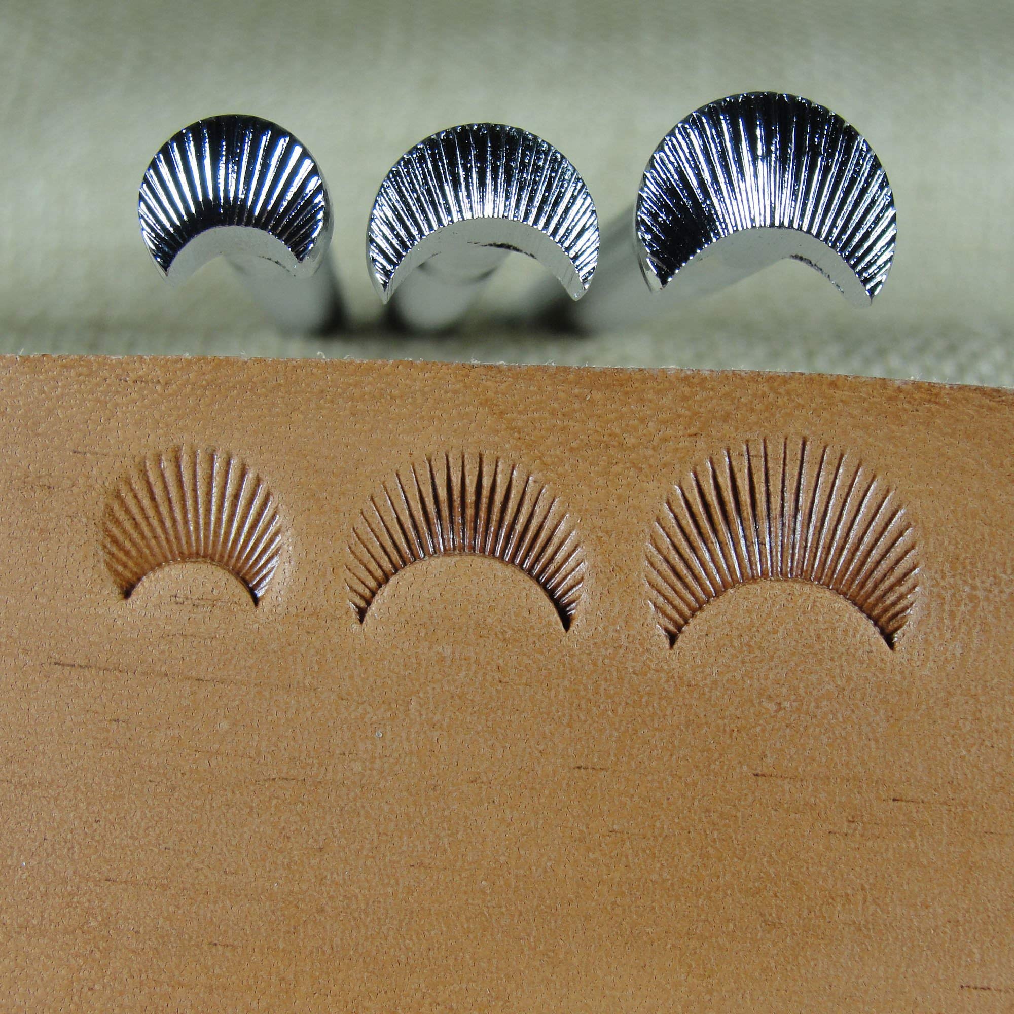 Steel Camouflage Stamps, Set of 3, Craft Japan Leather Stamping Tools
