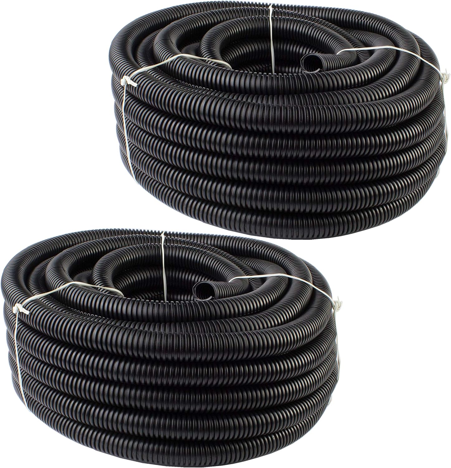 100 Ft (2 PCS of 50 FT) 1/2" 13mm Split Wire Loom Conduit Polyethylene Tubing Black Color Sleeve Tube