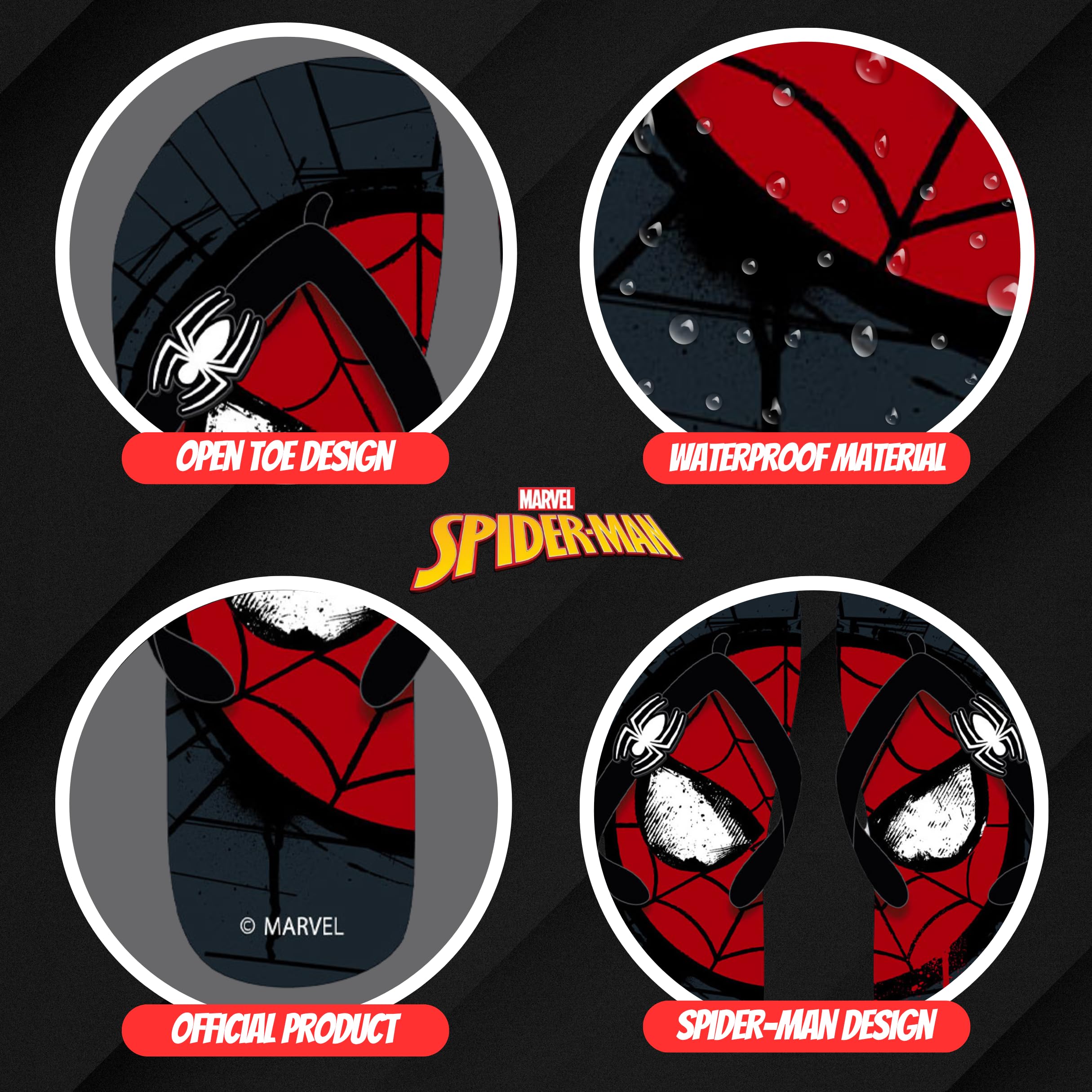 Marvel Spiderman Infradito, Sandali Classici Regalo per Ragazzi, Uomini e Adolescenti, Taglie EU 40 alla 45