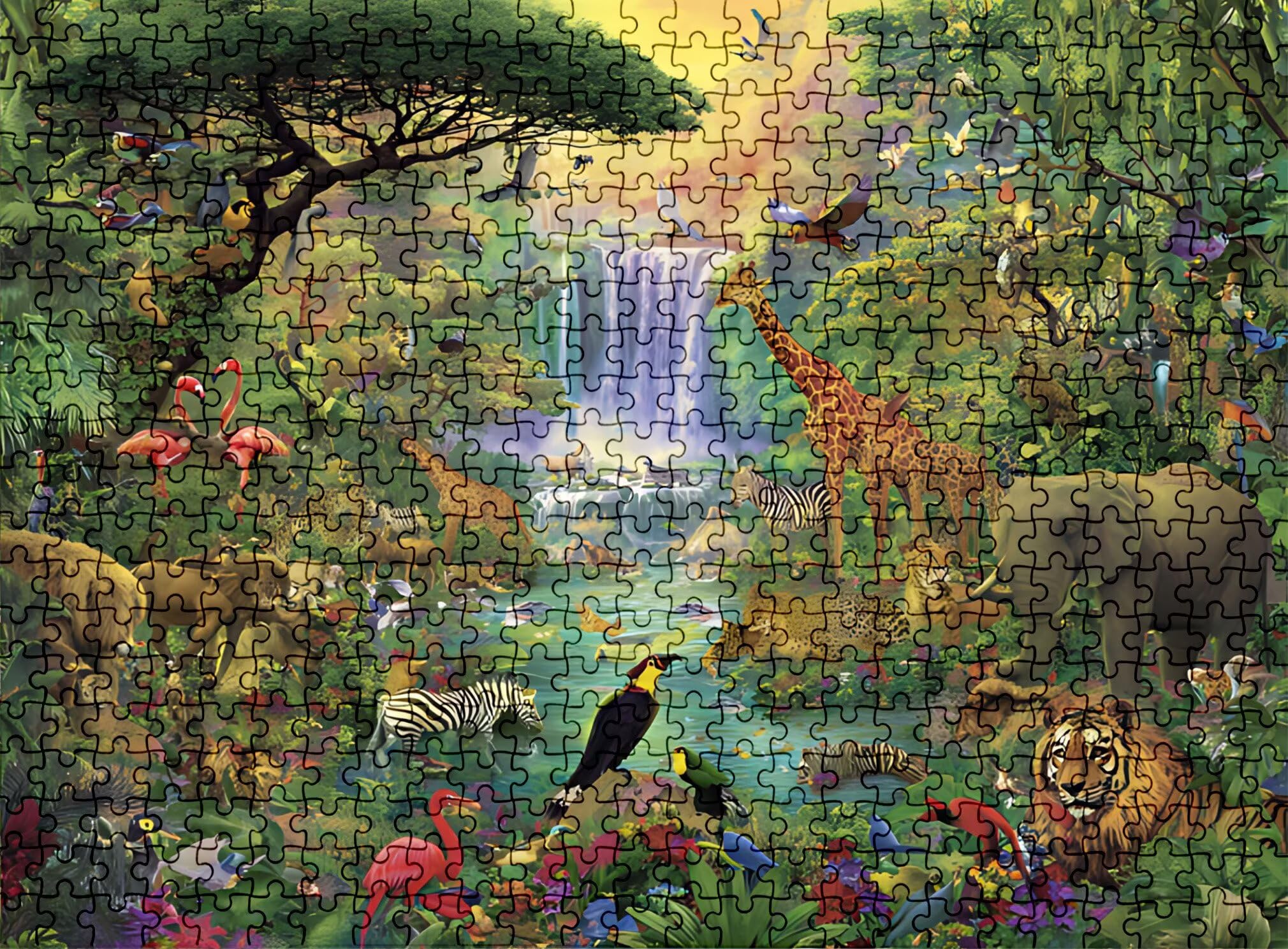 Puzzle 4000 Teile, Holzpuzzle Erwachsene Tier Landschaft-3 Impossible Klassische Jigsaw Puzzles 141.5 x 87.5 cm, Familien Spiel, Puzzle Stressabbau Denkspiel, Home Dekor w0-151