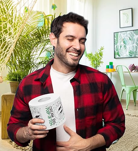 Miniatura 6 de Dream Big Often - Papel higiénico impreso con perezoso, divertido rollo de papel higiénico para broma, sorpresa, decoración de baño, regalo novedoso
