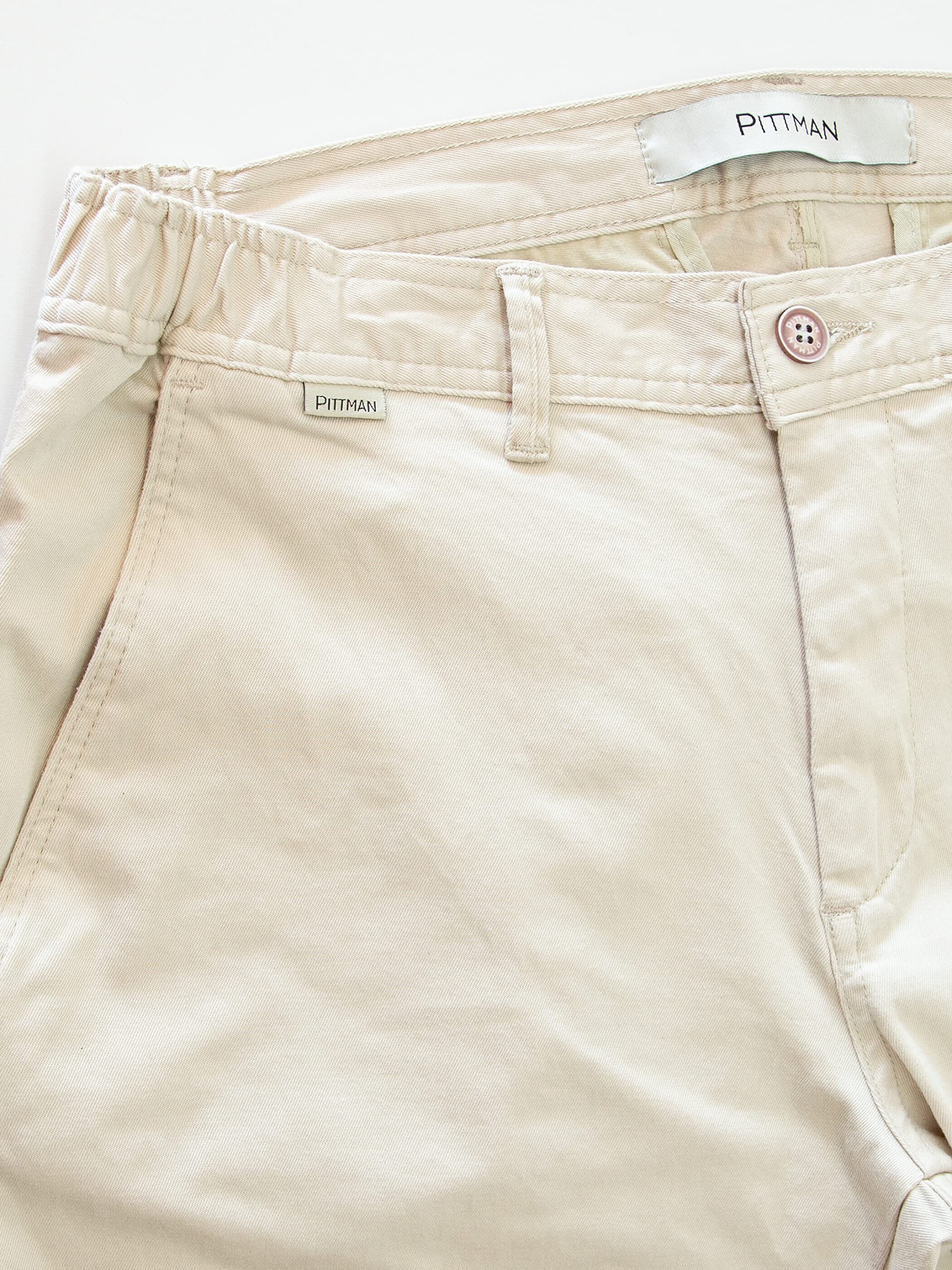 PITTMAN Andrew - Herren Chino Hose - Chinohose Mit Teil-Elastischem Bund
