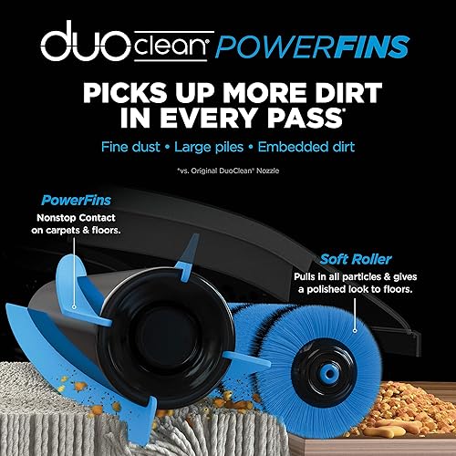 Miniatura 6 de Shark AZ2002 Vertex DuoClean PowerFins - Aspiradora vertical con cepillo autolimpiante eléctrico y filtro HEPA, capacidad de 1 cuarto de galón de