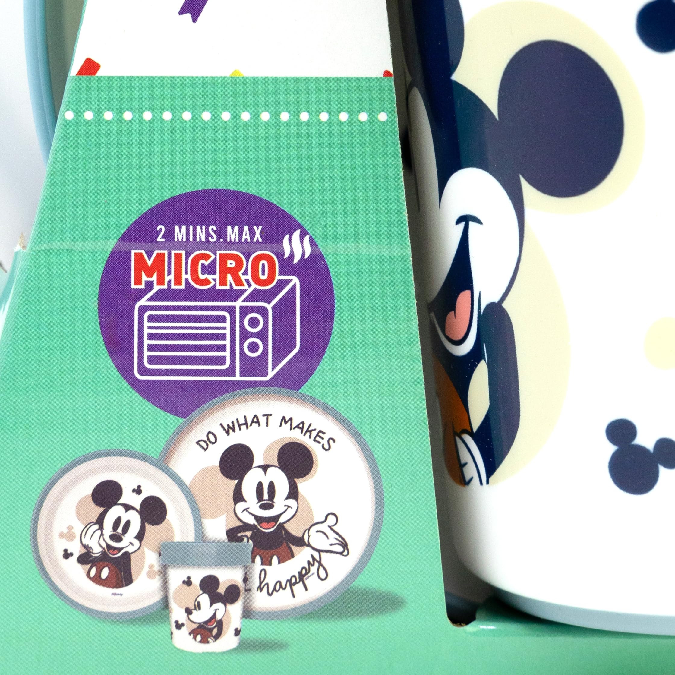 STOR Vaisselle Bébé Antidérapante Mickey Mouse - Set 3 Pièces Assiette Bol Gobelet 260ml - Plastique sans BPA Micro-ondes - Disney Baby