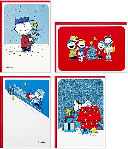 Hallmark - Tarjetas de Navidad de Harry Potter en caja (16 tarjetas y 17 sobres)