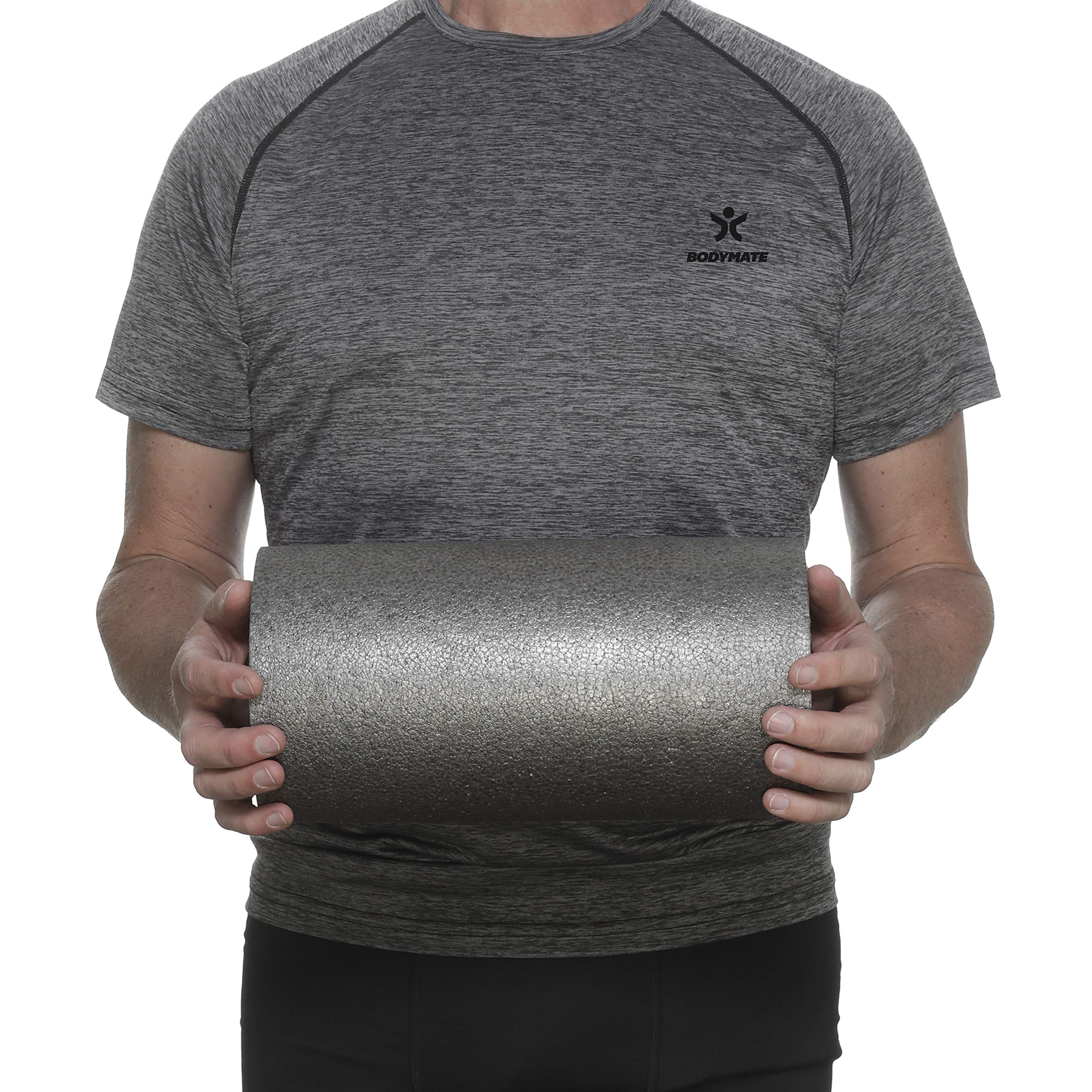 BODYMATE Foam Roller Standard Medio-Duro Lunghezza 30 cm Diametro 15 cm con ebook Gratuito - Foam Roller Professionale in Vari Colori e Misure