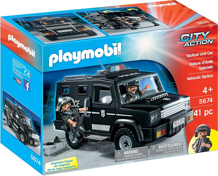 Amazon.com: Playmobil Tactical Unit Car : Toys & Games