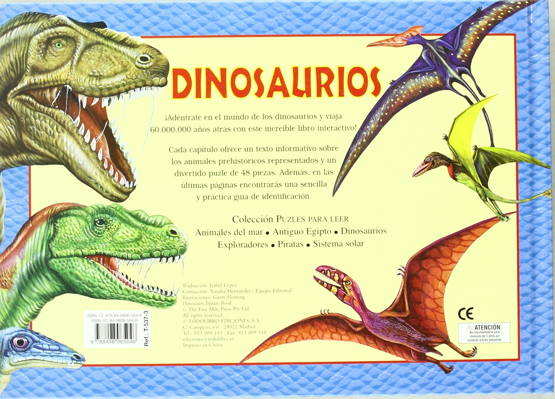 Puzles para leer. Dinosaurios