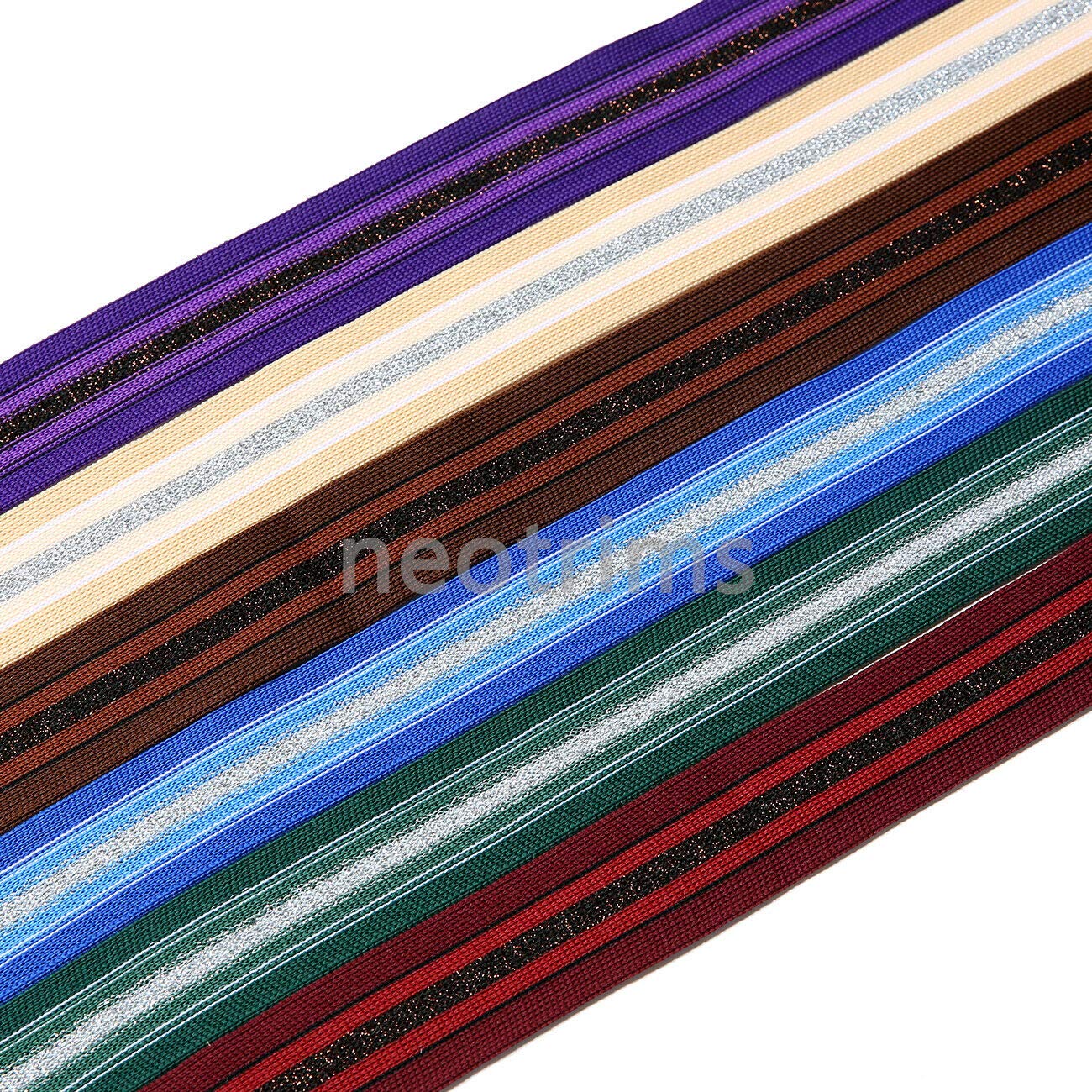 Amazon.com: Knit Tape Striped Trimming Ribbon,Glitter Silver