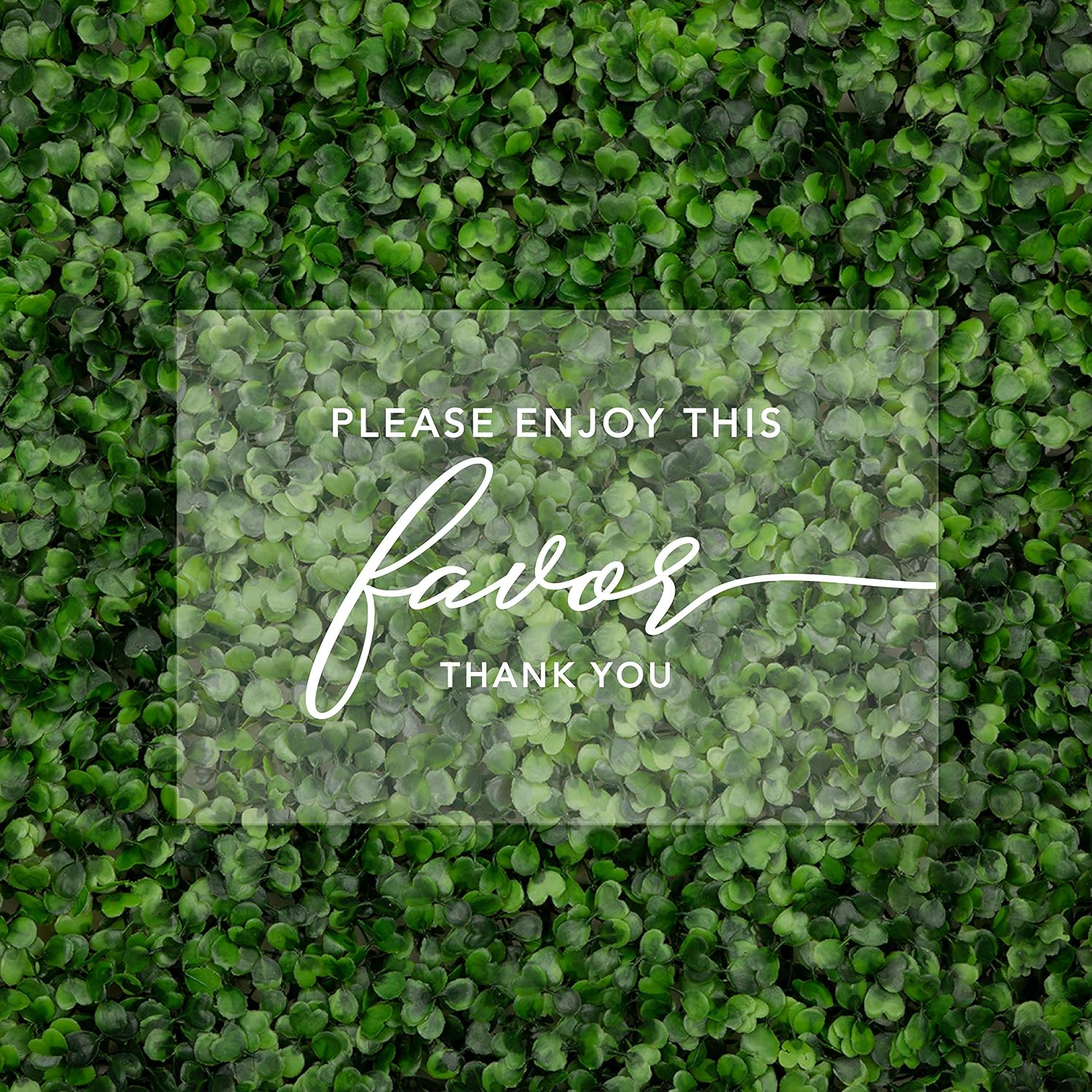 Andaz Press Scripted Please Enjoy This Favor Thank You Acrylic Sign, 7.5 x 11 Inch, Stand Included, Favor Gifts, Wedding Bridal Shower, Bachelorette, Birthday, Baby Shower, Graduation, Holiday
