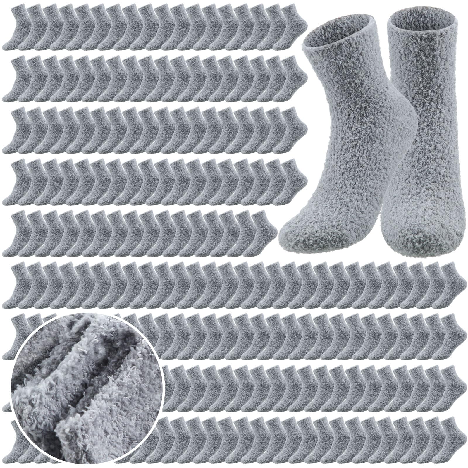 Cuffbow 100/200 Pairs Fuzzy Socks Bulk