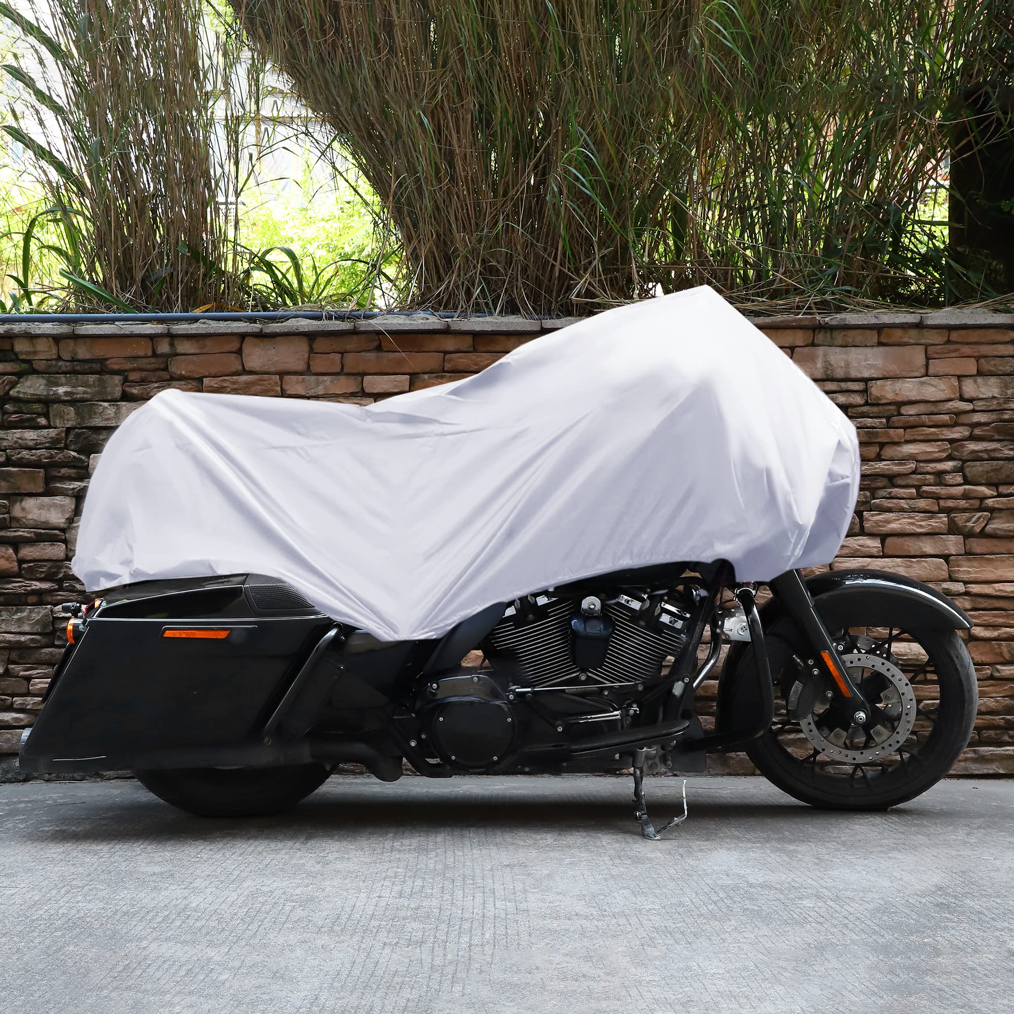 X AUTOHAUX Telo protettivo leggero per moto, misura L, colore argento