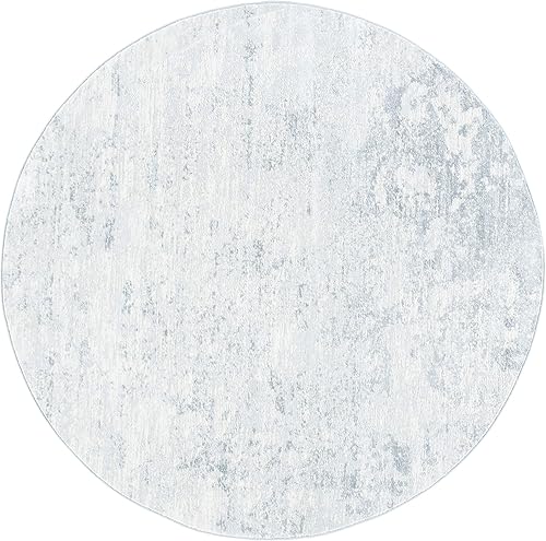 Miniatura 92 de SAFAVIEH Brentwood Collection - Alfombra de área de 9 x 12 pies, gris claro y azul, diseño abstracto moderno, no desprende pelusa y de fácil azul