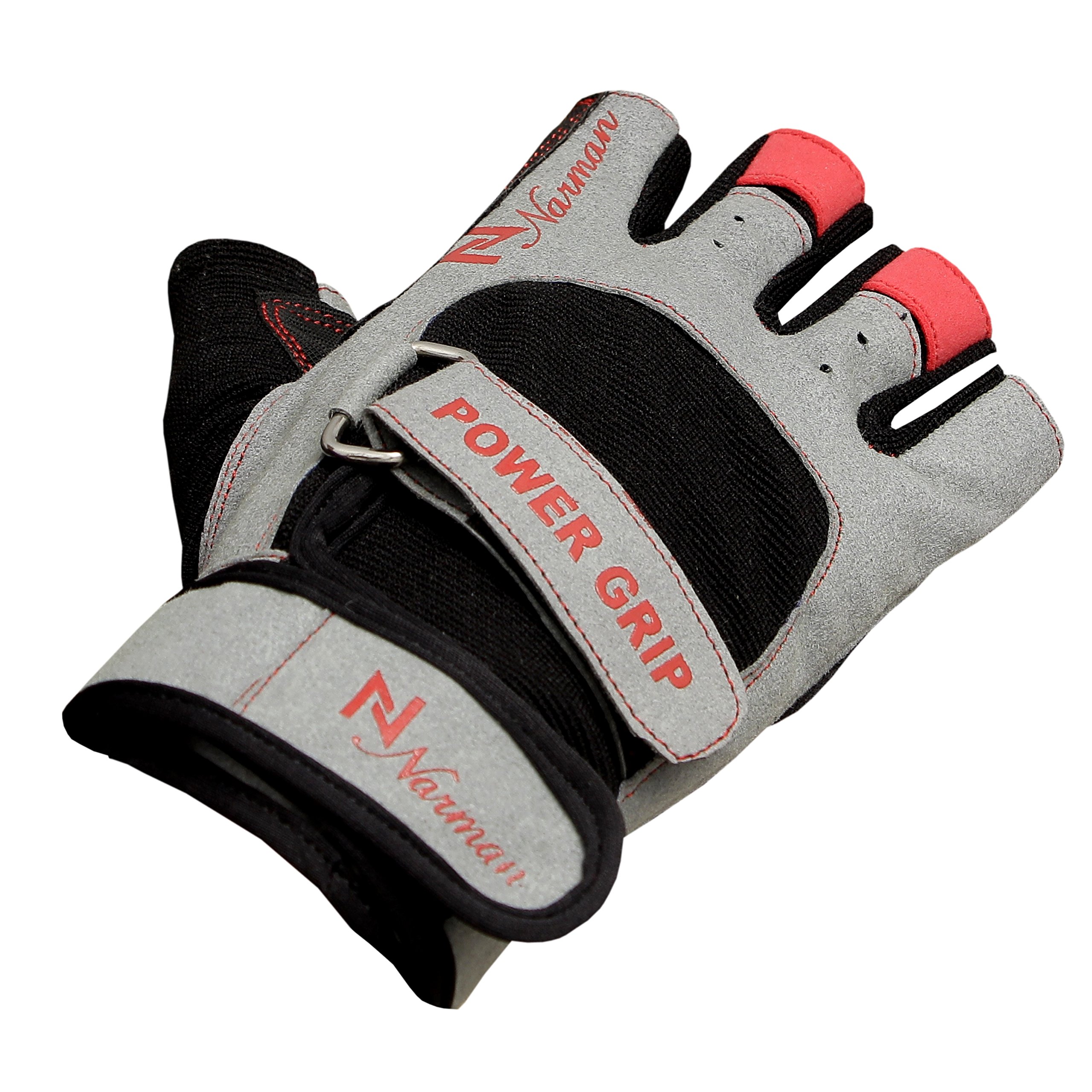 Gel Weight Lifting Body Building Gloves Gym Training Strap Leather Grip (S)