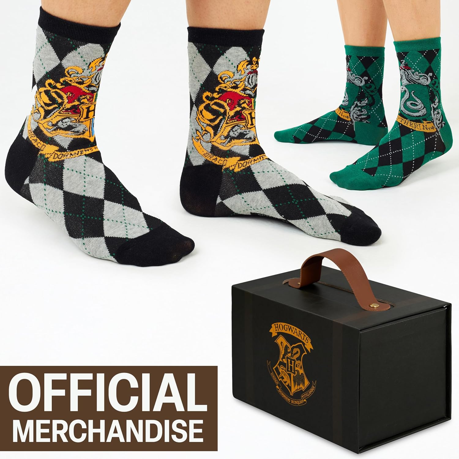 Harry Potter Gifts for Kids, Teenagers and Women, 5 Pack Soft Luxury Crew Socks in Collectible Keepsake Gift Box, US Size 4‑9