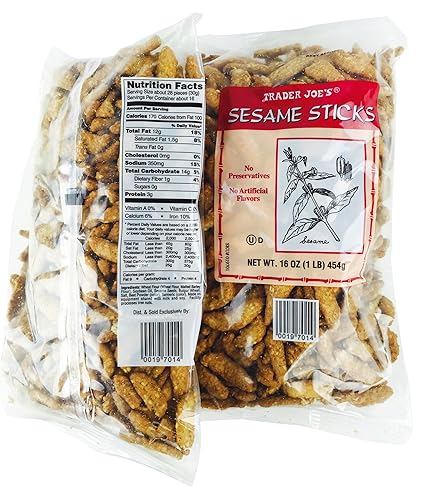 Trader Joe's Palitos de sésamo, 16 onzas (paquete de 2)