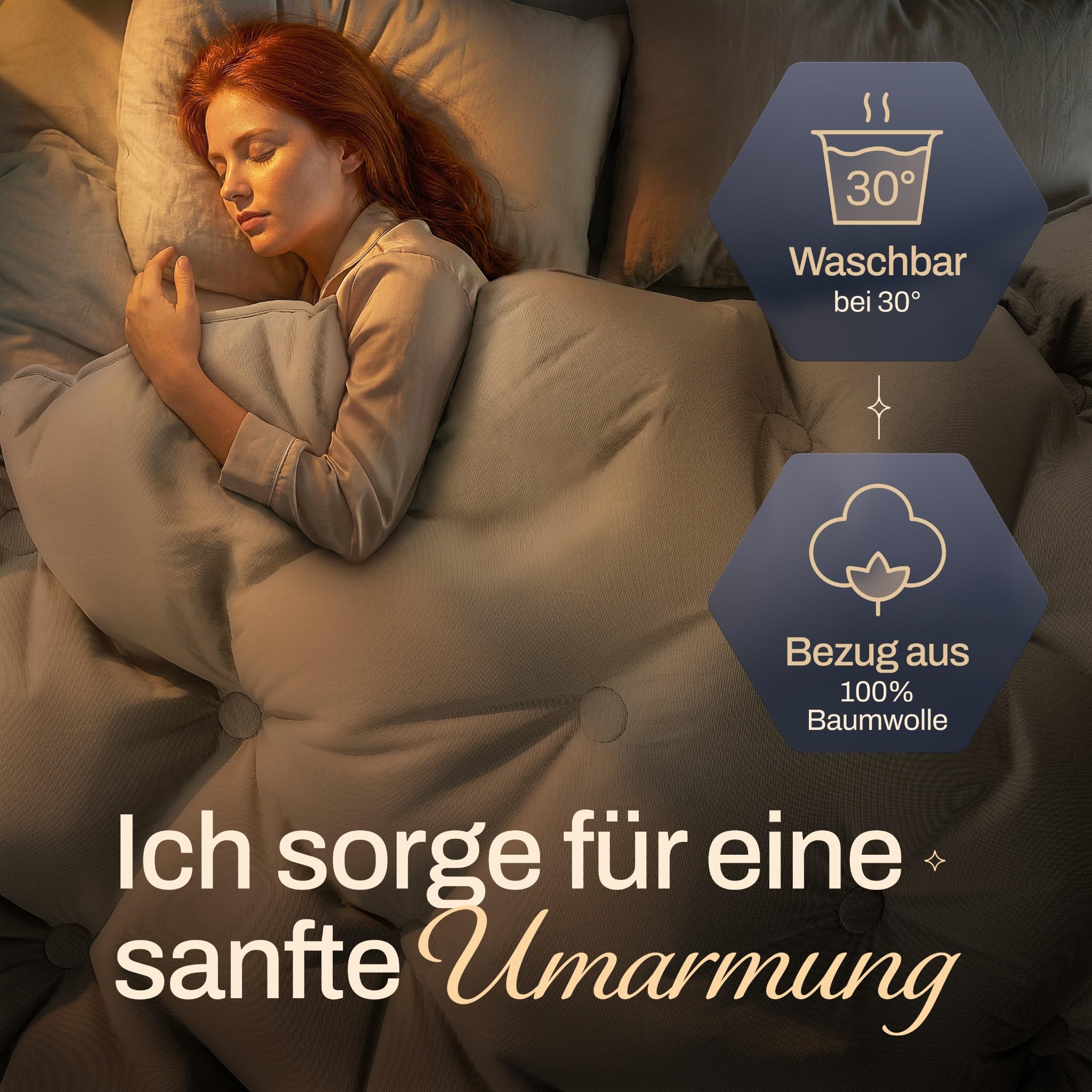 BEFA NATUR Kamelhaar Duo - Winterdecke 135x200 cm – kuschelig warm, 100% Kamelhaarfüllung, Bezug aus Baumwolle, Oeko-TEX Klasse 1, Made in Germany, allergikerfreundlich