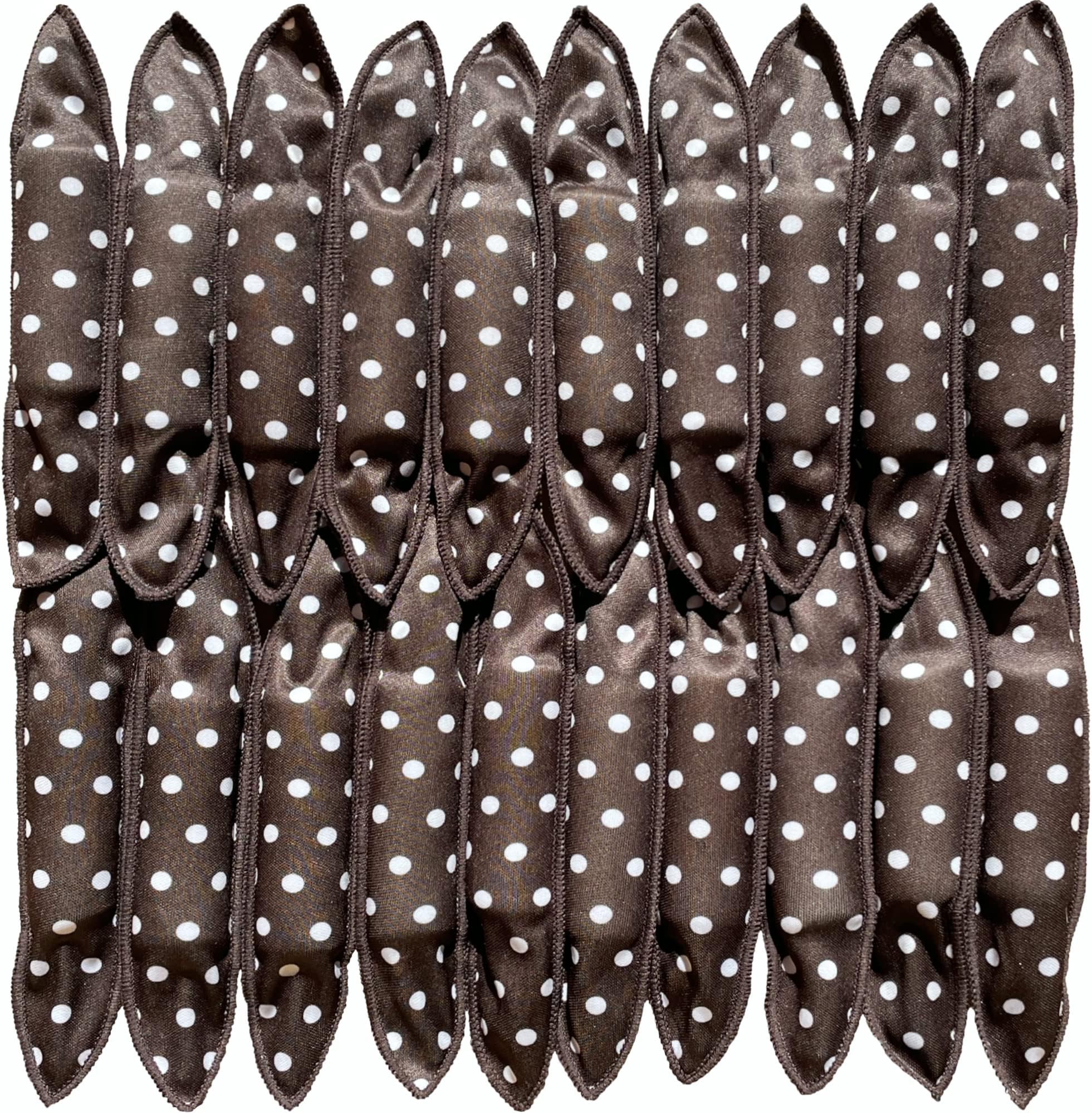 Aimin Soft Satin Sponge Rollers for Heatless Overnight Curls - No Heat Foam Curlers for Long Hair (30 pcs, black)