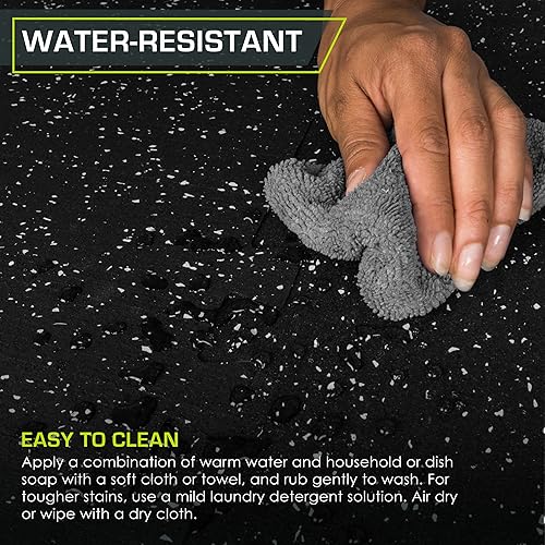 Miniatura 5 de ProsourceFit Rubber Top Exercise Puzzle Mat -inch or -inch, EVA Foam Interlocking Tiles for Home Gym Protective Flooring for Equipment and Workouts,