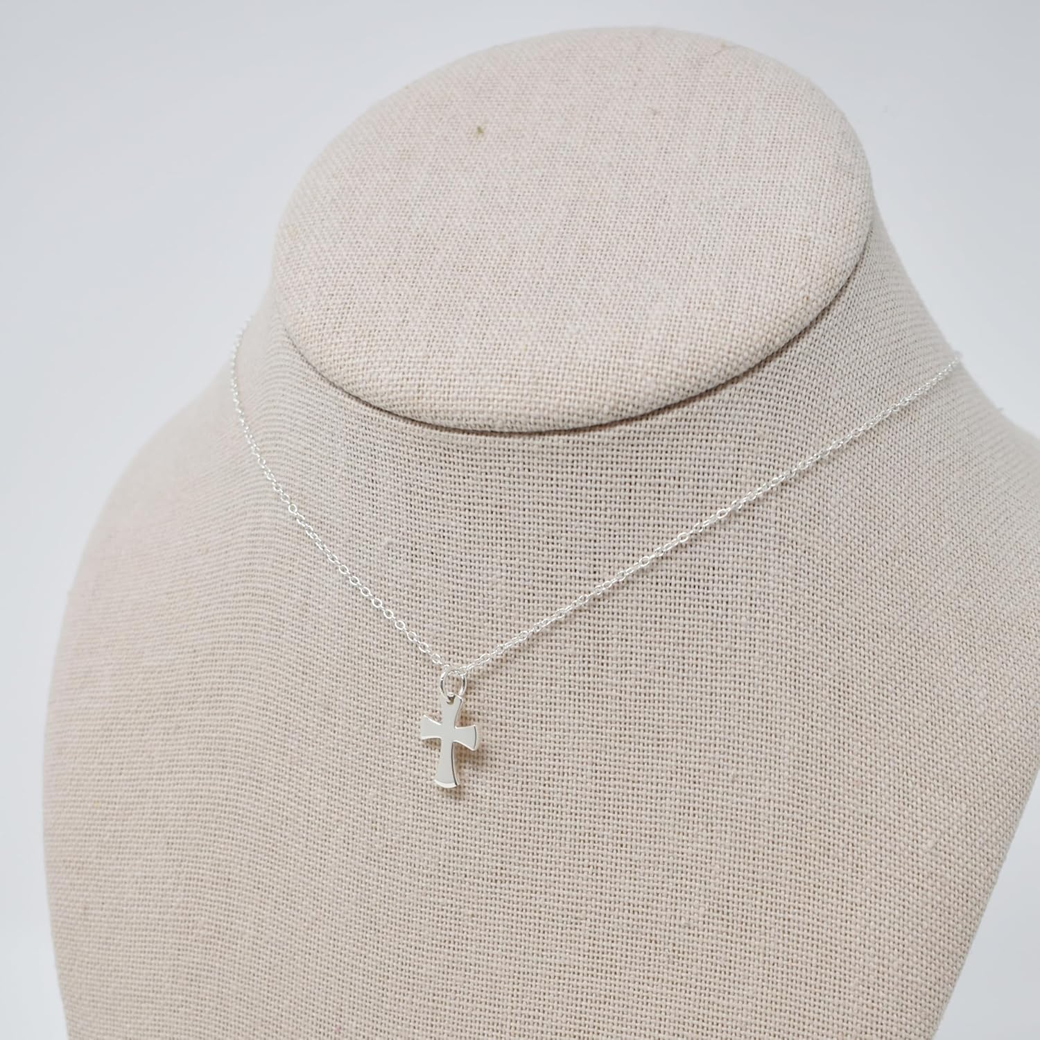 MOM & THREE DAUGHTERS Godchild Necklace in Sterling Silver | Celtic Cross | 14" Cable Chain | Child Necklace | Gift from Godparents - Image 4