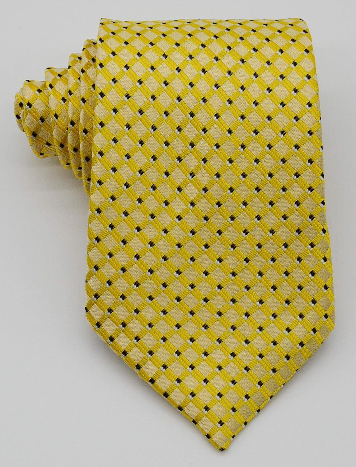 New Classic Yellow JACQUARD WOVEN Silk Men's Tie Necktie