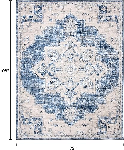 Miniatura 2 de SAFAVIEH - Tapete de la colección Brentwood (BNT865A) de estilo tradicional oriental, no desprende pelo, para sala de estar, dormitorio, oficina en