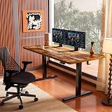 ErGear Bureau Assis Debout électrique, 160x80cm, Marron - 2