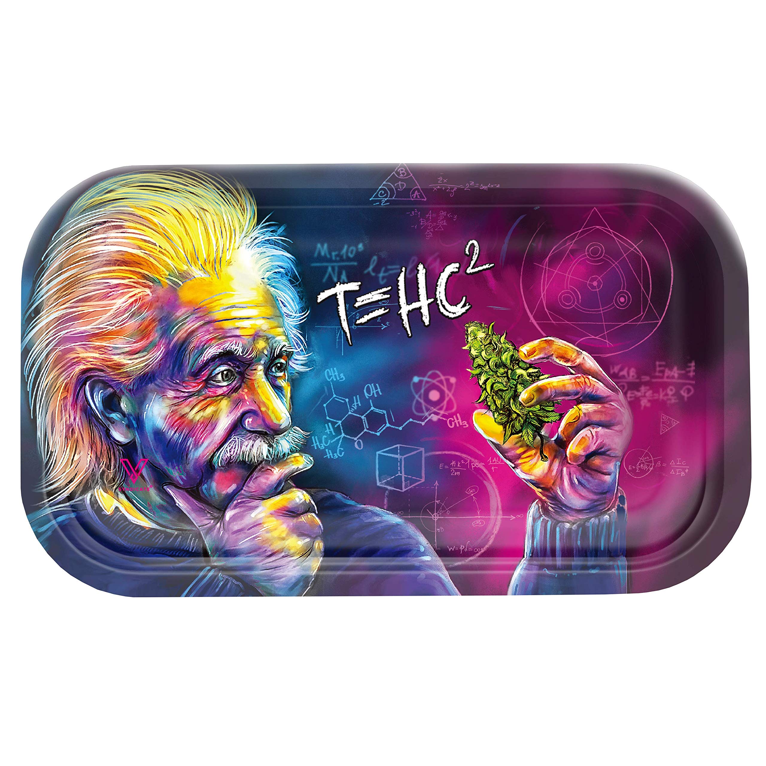 V. Syndicate Metal Tray - 10.5 x 6.5 x 1 Inches - High Resolution Anime Printing - Durable and Stylish Cartoon Tray (Medium, Physics Squared Classic)