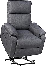 ECODE Fabric Electric Recliner Chair with Lift, Washable Armrests, Zero Wall System, Heat and USB Charging – Comfort for Elderly People in Living Rooms or Confined Spaces