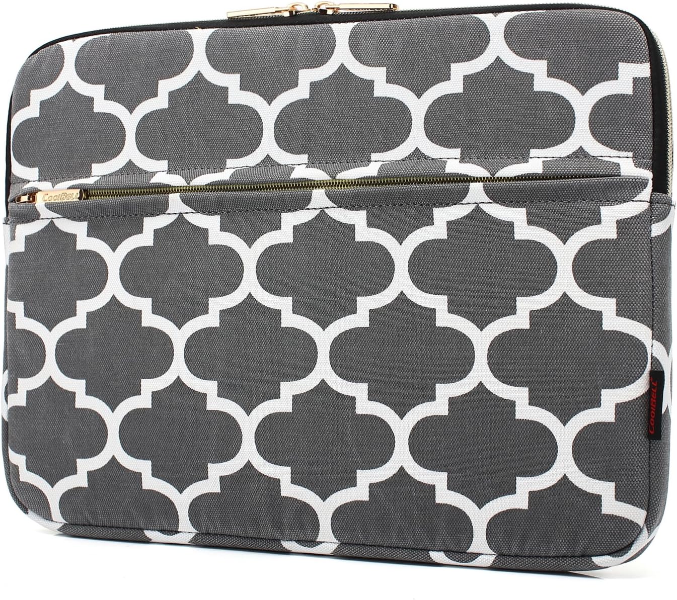 CoolBELL 12.9 Inch iPad Pro Sleeve Case Front With Accessories Pocket/Surface Pro 4 Bag With Handle/Nylon Sleeve Bag Only For iPad Pro/Surface Pro 4/12'' New Macbook/Men/Women (Dark Grey)