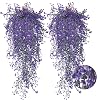 RECUTMS Hanging Fake Vines Artificial Hanging Plants Flowers 4Pcs Faux Ivy Ferns Wall Plants for Bedroom Indoor Outdoor Garden Patio Halloween Thanksgiving Decoration (Black White)