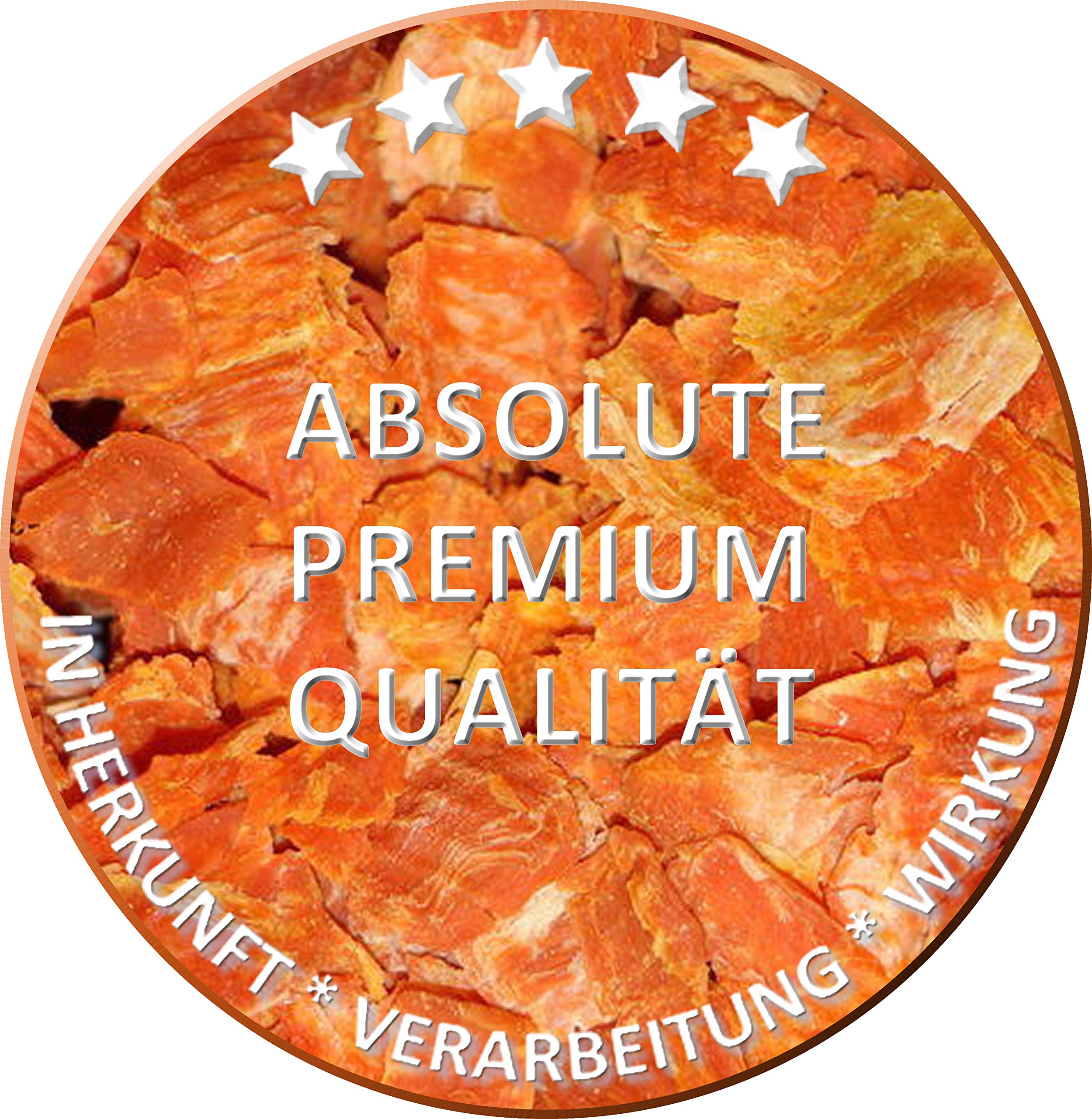 Karottenflocken Hund, Barf Zusatz, Möhrenflocken, Naturprodukt, Ergänzungsfutter Hund, Verdauung, Stoffwechsel, Immunsystem, Vitamine, Mineralien, BetaCarotin, kalorienarm, Diät, Tomodachi® 10kg Sack