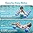 SLOOSH 2 Packs Strip Type Hammock Pool Floats Adults, 4-in-1 Multi-Purpose Inflatable Pool Floats PVC Water Hammock Lounge Floaties (Blue, Retrogreen)