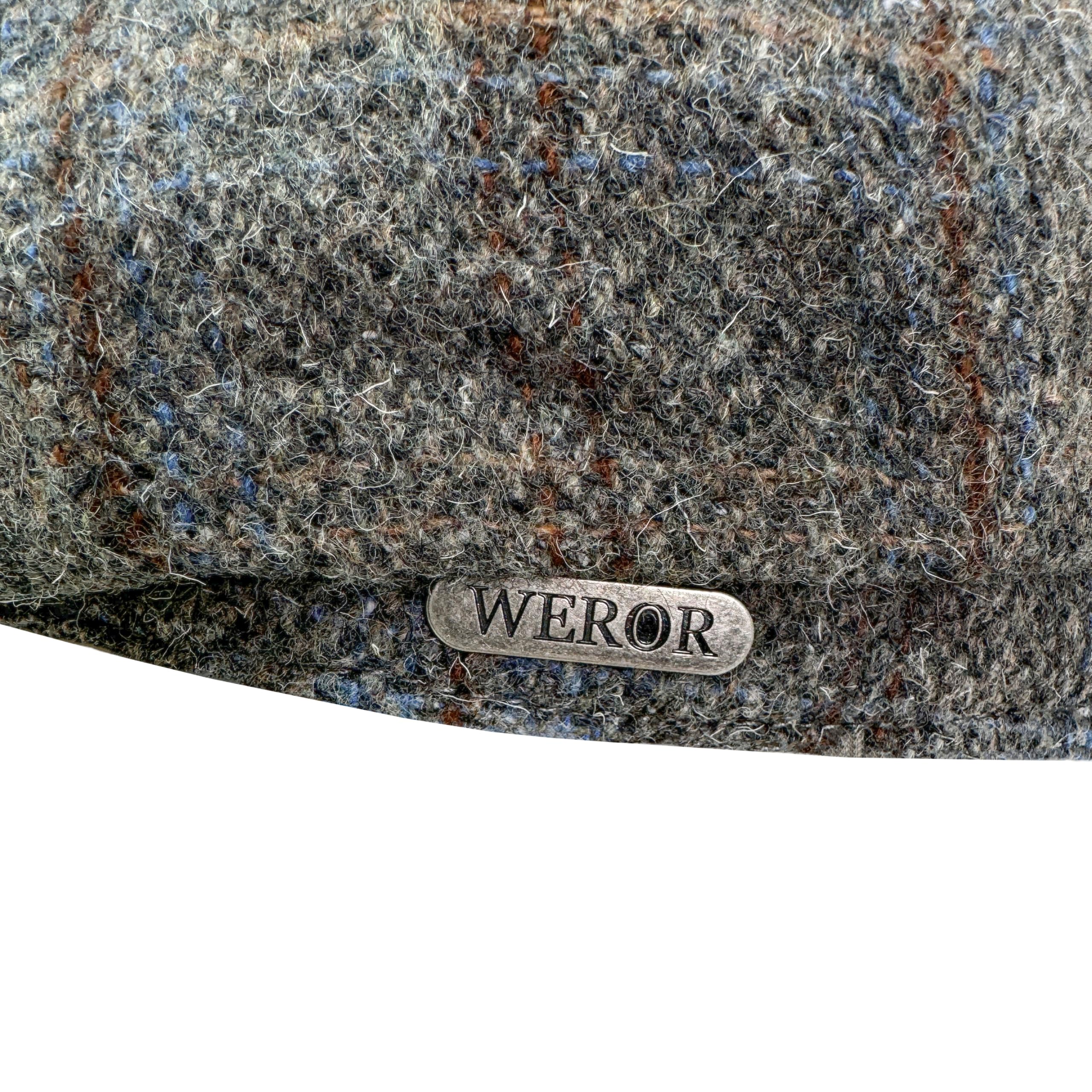 Schiebermütze Herren – Schirmmütze Flatcap Herrenmütze mit Schirm – Mütze mit Steppfutter - 100% Wolle – WEROR-433.1