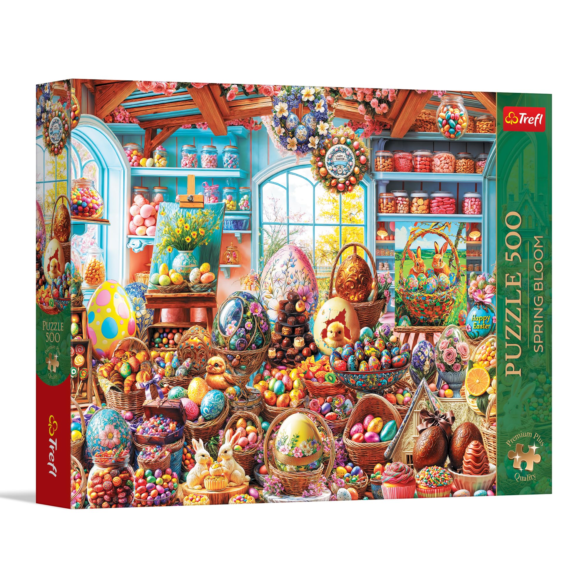Trefl Premium Plus Quality Spring Bloom: Easter Dessert Shop Puzzle - 500 Pieces Timeless Designs Series Perfect Compatible Pieces for Adults and Children Age 10+