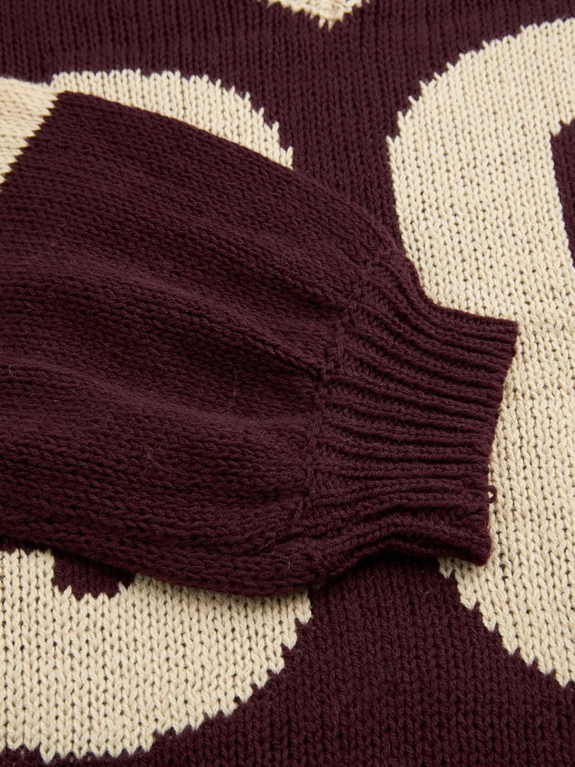 CIDER Knit V-Neck 90 Contrasting Binding Sweater