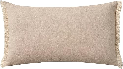 Miniatura 4 de Mina Victory Life Styles - Almohada bordada natural de 12 x 21 pulgadas