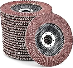 HATANSE 10 Disques Abrasifs à Lamelles Ø 125 mm x 22.2 mm Grain 80 Disques à Lamelles Disques à Meuler pour Enlever Ebavure, Rouille, Polissage, Finition