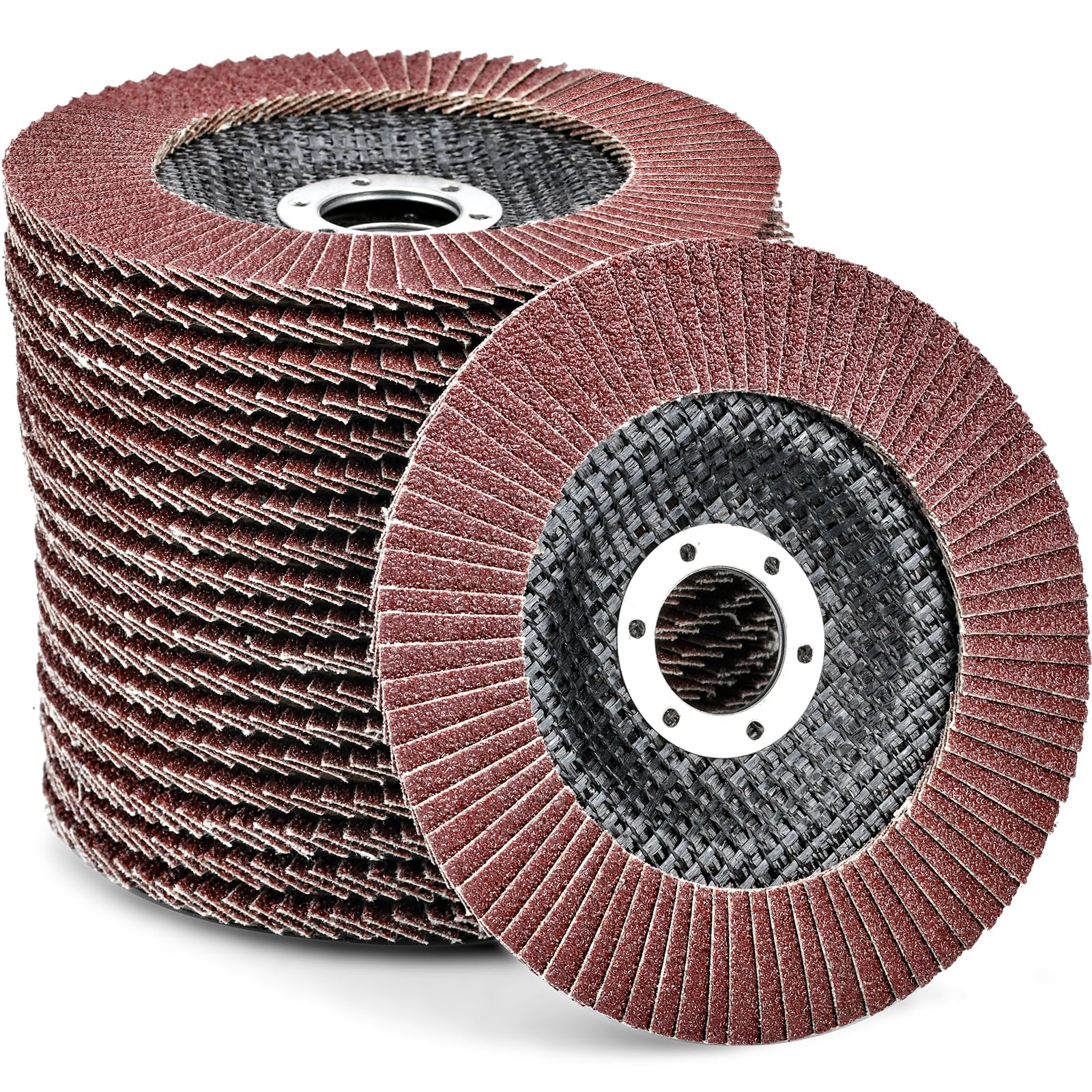 10 Pezzi Dischi Lamellari ø 125 mm x 22.2 mm Disco Lamellare Grana 80 Dischi Abrasivi per Acciaio Inossidabile Metallo e Legno