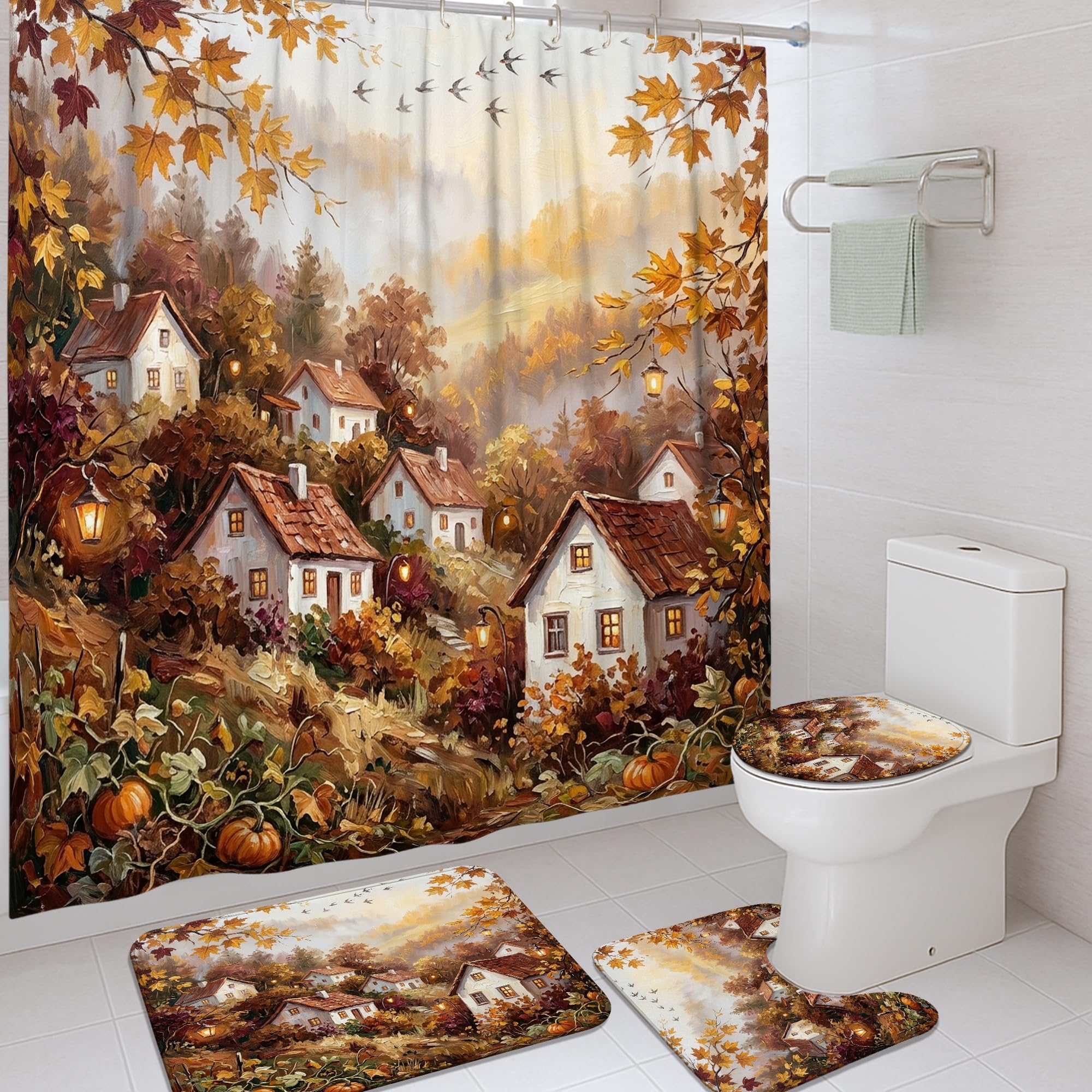 Rideaux de douche rustiques pour créer une ambiance vintage en chambre d'amis